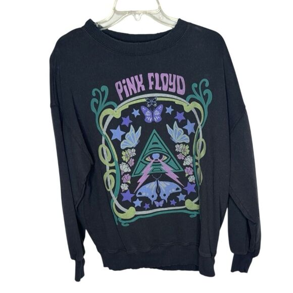 American Eagle Pink Floyd Black Crewneck Sweatshirt With Psychedelic Design. XS. - Picture 1 of 7
